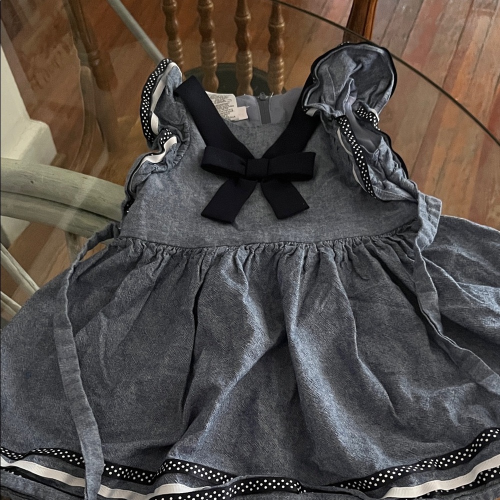 Bonnie Baby Blue and Black Dress